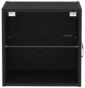 Prateleira Flutuante vidaXL Carvalho Preto 40x28,5x40 cm Madeira Engen