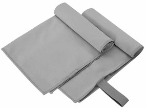 vidaXL Toalhas Esportivas 2 pcs Cinzento escuro 50 x 30 cm