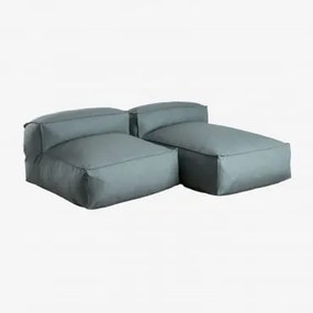 Sofá Modular Chaise Longue De 2 Peças Para Jardim Dojans Verde Éter - Sklum