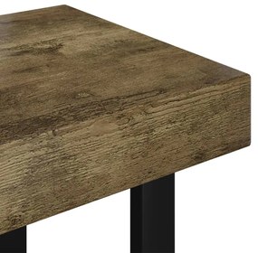 Mesa de centro 90x45x40 cm MDF e ferro castanho-escuro e preto