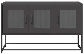Móvel de TV 100,5x39x60,5 cm aço laminado a frio preto