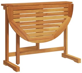 3 pcs conjunto jantar dobrável p/ jardim madeira acácia maciça