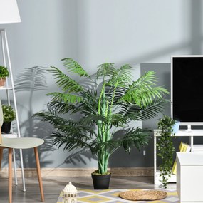 Palmeira Artificial, 16 x 16 x 125 cm, 18 Folhas Grandes, Verde