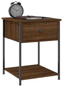 Mesa cabeceira 44x45x58 cm derivados madeira carvalho castanho