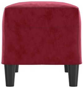 Banco 70x35x41 cm veludo vermelho tinto