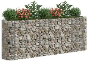 Canteiro elevado/cesto gabião 260x50x100 cm ferro galvanizado