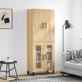 vidaXL Armário alto 69,5x34x180 cm derivados de madeira cor sonoma