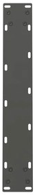Pés para mesa de jantar antracite 2 peças 50x(72-73) cm aço