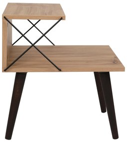 Mesa de Cabeceira "Cross" – Pinho e Faia - 50x40x55 cm – Design Modern