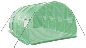 Estufa com estrutura de aço 12 m² 4x3x2 m verde