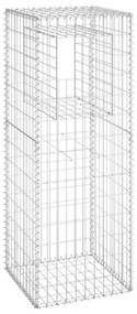 Postes/cestos gabião 2 pcs 50x50x140 cm ferro