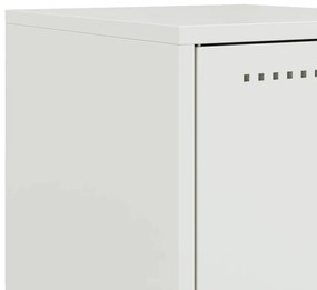 Mesa de cabeceira 36x39x78 cm aço branco