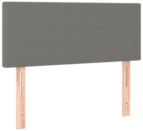 Cama com molas/colchão 120x200 cm tecido cinzento-escuro