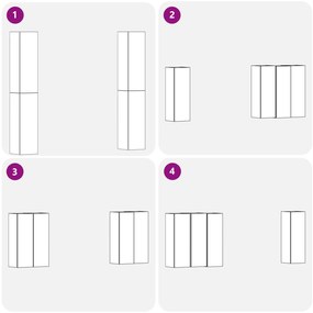 Conjunto de 4 Peças do Armário de TV vidaXL Carvalho Preto 30.5x30x90