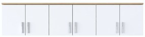 Prateleira de Parede EA114 – Nogueira e Branco – 180x41,4x37,5 cm