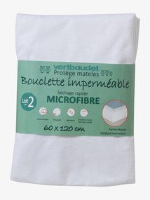 Agora -15%: Lote de 2 proteções em microfibra, ultra-absorventes branco