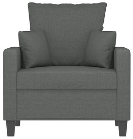 Poltrona 60 cm tecido cinzento-escuro