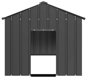 Casota para cães com telhado 114x202x101 cm aço galvanizado