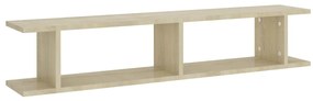 Estantes de parede 2 pcs 105x18x20 cm contrapl. carvalho sonoma