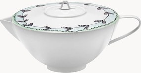 Bule em porcelana Fine Bone China Midnight Flowers