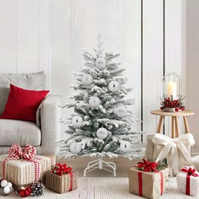 vidaXL Conjunto de Bolas de Natal 15 pcs Prateado