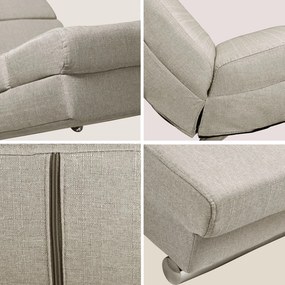 Poltrona London Sand com função de massagem e aquecimento 186 x 55 x 89 cm areia (aspeto de linho)
