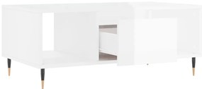 Mesa de centro 90x50x36,5 cm derivados madeira branco brilhante