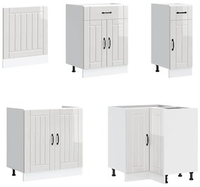 11 peças armário de cozinha conjunto Lucca brilho branco