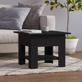 vidaXL Mesa de centro 55x55x42cm derivados de madeira preto