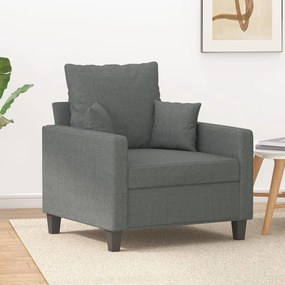 Poltrona 60 cm tecido cinzento-escuro