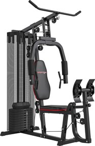 SPORTNOW Estação de fitness para casa com blocos de 45 kg, puxador alto, estação de peito, leg press para treino versátil | Aosom Portugal
