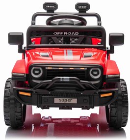 Jipe elétrico para crianças OFFROAD NEW, bateria de lítio, chassis alto, banco largo, suspensão nas rodas traseiras, controlo remoto de 2,4 GHz, leito