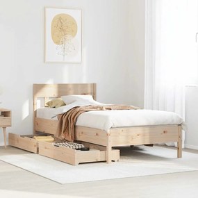 vidaXL Cama sem colchão 90x190 cm madeira de pinho maciça