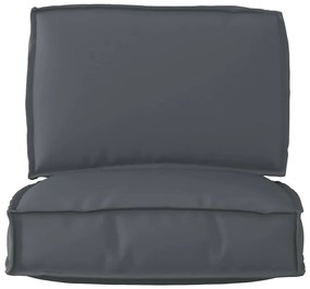 Conjunto de Almofadas de Palete 2 Peças Antracite Tecido Oxford