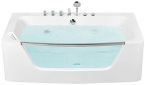 Banheira de hidromassagem em acrílico branco 170 x 85 cm BARRANCA Beliani