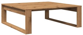 Mesa centro 100x100x35 cm derivados madeira carvalho artisiano