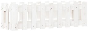 Canteiro elevado design cerca 100x30x30 cm pinho maciço branco