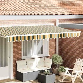 vidaXL Valência de Toldos Verde e amarelo 580 x 20 cm lona