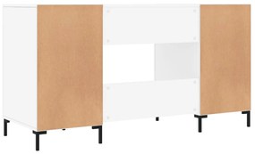 Secretária 140x50x75 cm derivados de madeira branco brilhante