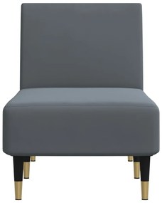 Chaise longue veludo cinzento-escuro