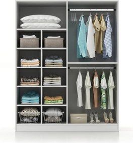 Conjunto de Quarto Juvenil Royal – Branco – Guarda-roupa: 120x170x41 c