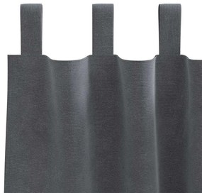 Cortinas Blackout vidaXL com Laços de Pendurar 2 pcs Veludo Cinza Clar