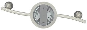 Spotlight de Teto 3 Vias Ajustável Níquel Mate GU10