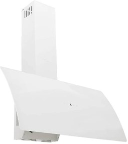 Exaustor de parede 90 cm aço e vidro temperado branco