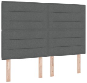 Cama vidaXL Cinza Escuro 140x190 cm em Tecido