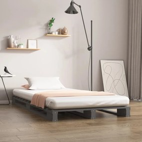 Estrutura de cama de solteiro 90x190 cm madeira de pinho maciça