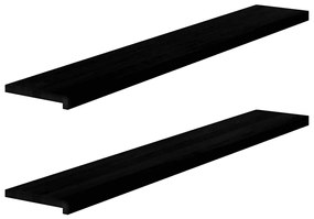 Soleiras da janela 2 pcs 160x25x2 cm carvalho castanho-escuro