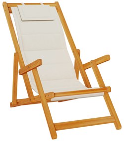 Cadeiras de Praia Dobráveis vidaXL 2 pcs Cinzento Claro em Madeira de