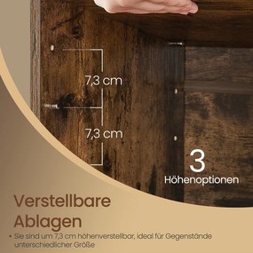 Banco arrumação para sapatos 30 x 110 x 48 cm, com almofada acolchoada e 9 compartimentos castanho