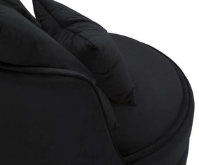 POLTRONA PARIS Ø 84X72 CM PRETO E DOURADO